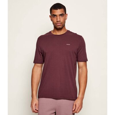 HUGO T-shirt Dero222 Regular Fit bordowy XXL HUGO T-shirt Dero222 Regular Fit bordowy XXL