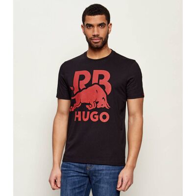 HUGO T-shirt Dlix Hugo x Racing Bulls Regular Fit czarny XS HUGO T-shirt Dlix Hugo x Racing Bulls Regular Fit czarny XS