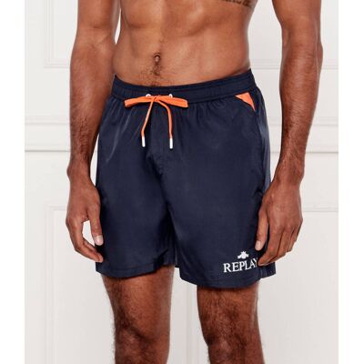 Replay Szorty kąpielowe Regular Fit granatowy M Replay Szorty kąpielowe Regular Fit granatowy M