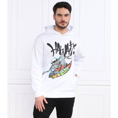 Philipp Plein Bluza Regular Fit biały XL Philipp Plein Bluza Regular Fit biały XL