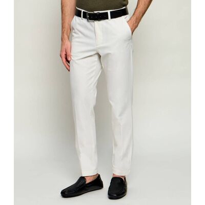 Boss BLACK Spodnie chino P-Kaiton1-Zip Slim Fit biały 33/32 Boss BLACK Spodnie chino P-Kaiton1-Zip Slim Fit biały 33/32