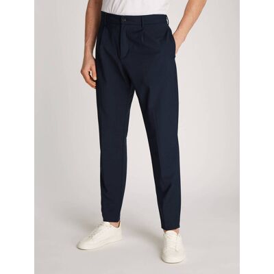 Tommy Hilfiger Wełniane spodnie chino HARLEM Regular Fit granatowy 52 Tommy Hilfiger Wełniane spodnie chino HARLEM Regular Fit granatowy 52