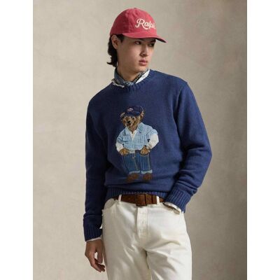 Polo Ralph Lauren Lniany sweter Regular Fit granatowy M Polo Ralph Lauren Lniany sweter Regular Fit granatowy M
