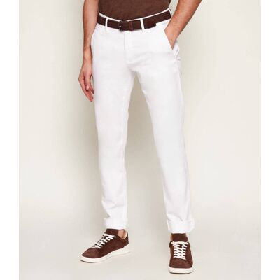 Jacob Cohen Spodnie chino BOBBY Slim Fit biały 32 Jacob Cohen Spodnie chino BOBBY Slim Fit biały 32