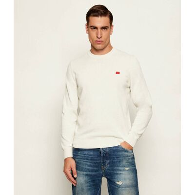 HUGO Sweter San Cassius Regular Fit ecru S HUGO Sweter San Cassius Regular Fit ecru S