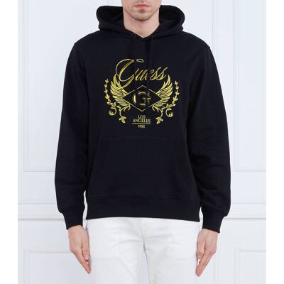 Guess Bluza ROY FLEECE BLING Regular Fit czarny S Guess Bluza ROY FLEECE BLING Regular Fit czarny S