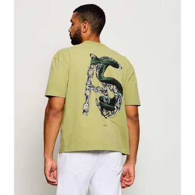 AllSaints T-shirt Linx Loose fit zielony M AllSaints T-shirt Linx Loose fit zielony M