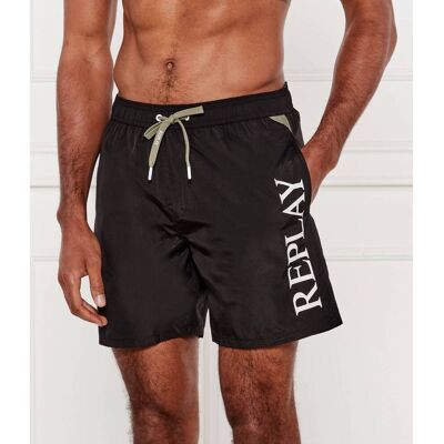 Replay Szorty kąpielowe Regular Fit czarny M Replay Szorty kąpielowe Regular Fit czarny M