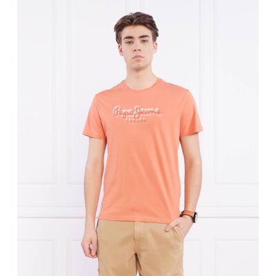 Pepe Jeans London T-shirt RICHME Regular Fit pomarańczowy M Pepe Jeans London T-shirt RICHME Regular Fit pomarańczowy M