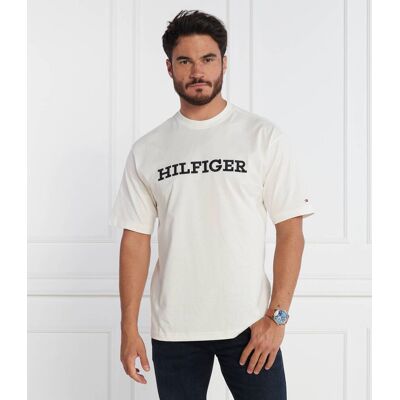 Tommy Hilfiger T-shirt MONOTYPE EMBRO Relaxed fit biały XXL Tommy Hilfiger T-shirt MONOTYPE EMBRO Relaxed fit biały XXL