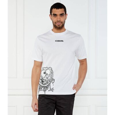 Iceberg T-shirt Iceberg x Spongebob Regular Fit biały XL Iceberg T-shirt Iceberg x Spongebob Regular Fit biały XL