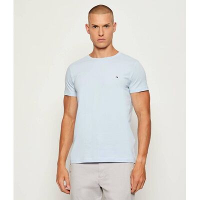 Tommy Hilfiger T-shirt Slim Fit stretch błękitny XXL Tommy Hilfiger T-shirt Slim Fit stretch błękitny XXL