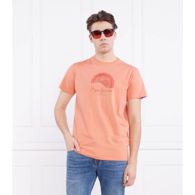 Pepe Jeans London T-shirt RICHMOND Regular Fit pomarańczowy M Pepe Jeans London T-shirt RICHMOND Regular Fit pomarańczowy M