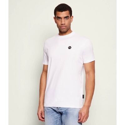 Philipp Plein T-shirt Hexagon Regular Fit biały XXL Philipp Plein T-shirt Hexagon Regular Fit biały XXL