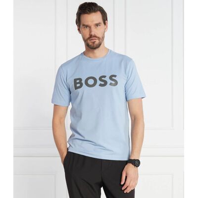 Boss GREEN T-shirt Tee 8 Slim Fit stretch niebieski S Boss GREEN T-shirt Tee 8 Slim Fit stretch niebieski S
