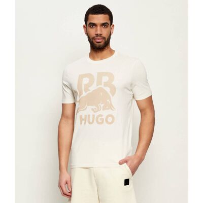 HUGO T-shirt Dlix Hugo x Racing Bulls Regular Fit kremowy M HUGO T-shirt Dlix Hugo x Racing Bulls Regular Fit kremowy M