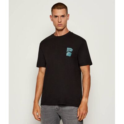 Boss ORANGE T-shirt Te_structure Regular Fit czarny L Boss ORANGE T-shirt Te_structure Regular Fit czarny L