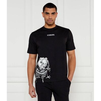Iceberg T-shirt Iceberg x Spongebob Regular Fit czarny XL Iceberg T-shirt Iceberg x Spongebob Regular Fit czarny XL