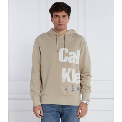 Calvin Klein Jeans Bluza Regular Fit beżowy XXL Calvin Klein Jeans Bluza Regular Fit beżowy XXL