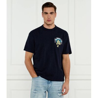 Guess T-shirt JAPANESE DRAGON Classic fit granatowy S Guess T-shirt JAPANESE DRAGON Classic fit granatowy S