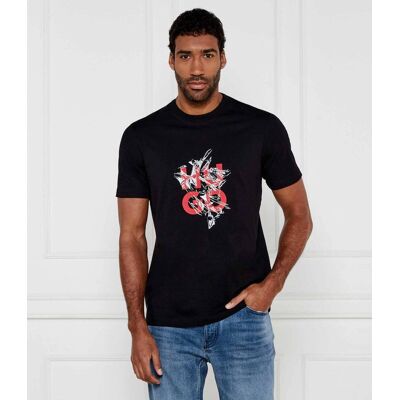 HUGO T-shirt Daltorip Regular Fit czarny S HUGO T-shirt Daltorip Regular Fit czarny S