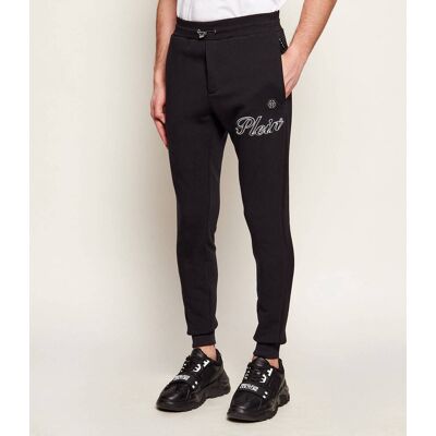 Philipp Plein Spodnie dresowe Outline Embroidery Slim Fit czarny XXL Philipp Plein Spodnie dresowe Outline Embroidery Slim Fit czarny XXL