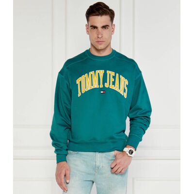 Tommy Jeans Bluza BOXY POP VARSITY CREW Relaxed fit turkusowy L Tommy Jeans Bluza BOXY POP VARSITY CREW Relaxed fit turkusowy L