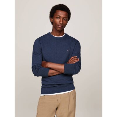 Tommy Hilfiger Sweter Regular Fit z dodatkiem kaszmiru granatowy XXXL Tommy Hilfiger Sweter Regular Fit z dodatkiem kaszmiru granatowy XXXL