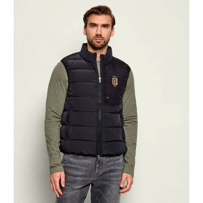 Aeronautica Militare Bezrękawnik Slim Fit czarny 48 Aeronautica Militare Bezrękawnik Slim Fit czarny 48