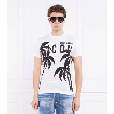 Dsquared2 T-shirt Regular Fit biały XXL Dsquared2 T-shirt Regular Fit biały XXL
