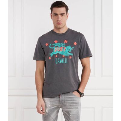 Just Cavalli T-shirt Regular Fit szary L Just Cavalli T-shirt Regular Fit szary L