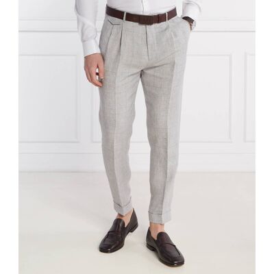 Windsor Lniane spodnie chino 13 Sapo Slim Fit szary 48 Windsor Lniane spodnie chino 13 Sapo Slim Fit szary 48