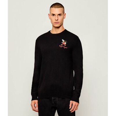 ST.Barth Sweter HERON LIGHT EMBRY SAINT BARTH X DISNEY Regular Fit z dodatkiem wełny i kaszmiru czarny XXL ST.Barth Sweter HERON LIGHT EMBRY SAINT BARTH X DISNEY Regular Fit z dodatkiem wełny i kaszmiru czarny XXL