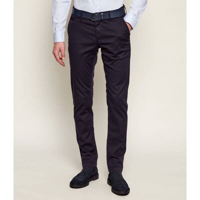Jacob Cohen Spodnie chino BOBBY Slim Fit granatowy 38 Jacob Cohen Spodnie chino BOBBY Slim Fit granatowy 38