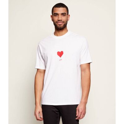 HUGO T-shirt Dalentin Regular Fit biały XL HUGO T-shirt Dalentin Regular Fit biały XL