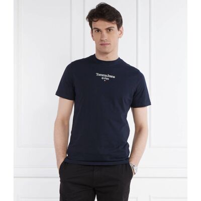 Tommy Jeans T-shirt ENTRY TEE EXT Slim Fit granatowy L Tommy Jeans T-shirt ENTRY TEE EXT Slim Fit granatowy L