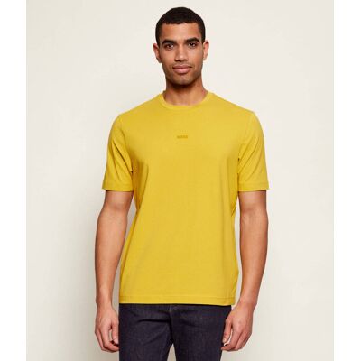 Boss ORANGE T-shirt TChup Relaxed fit musztardowy S Boss ORANGE T-shirt TChup Relaxed fit musztardowy S