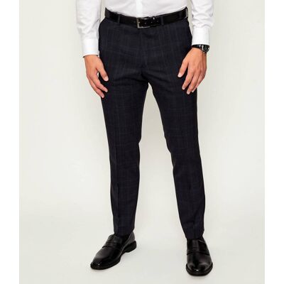 Oscar Jacobson Wełniane spodnie Dandy Regular Fit granatowy 52 Oscar Jacobson Wełniane spodnie Dandy Regular Fit granatowy 52