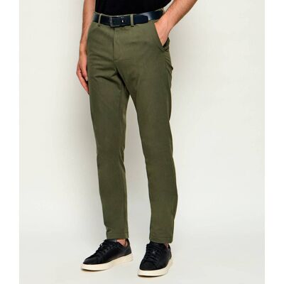 Boss BLACK Spodnie chino P-Kaiton1-Zip Slim Fit zielony 38/34 Boss BLACK Spodnie chino P-Kaiton1-Zip Slim Fit zielony 38/34