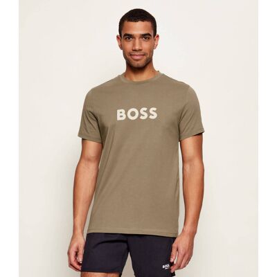 Boss BLACK T-shirt RN Regular Fit brązowy S Boss BLACK T-shirt RN Regular Fit brązowy S