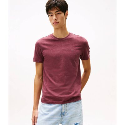 Tommy Jeans T-shirt Extra slim fit bordowy S Tommy Jeans T-shirt Extra slim fit bordowy S
