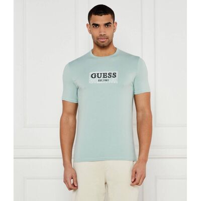 Guess T-shirt Slim Fit miętowy L Guess T-shirt Slim Fit miętowy L