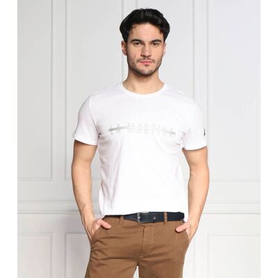 La Martina T-shirt Regular Fit z dodatkiem lnu biały S La Martina T-shirt Regular Fit z dodatkiem lnu biały S