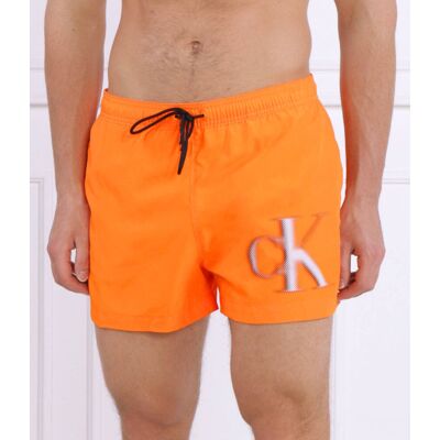 Calvin Klein Swimwear Szorty kąpielowe Regular Fit pomarańczowy S Calvin Klein Swimwear Szorty kąpielowe Regular Fit pomarańczowy S