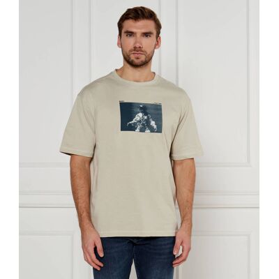 Boss ORANGE T-shirt Astronaut Relaxed fit beżowy S Boss ORANGE T-shirt Astronaut Relaxed fit beżowy S