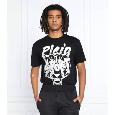 Plein Sport T-shirt Regular Fit czarny M Plein Sport T-shirt Regular Fit czarny M