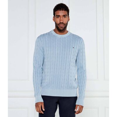 Tommy Hilfiger Sweter Regular Fit niebieski XL Tommy Hilfiger Sweter Regular Fit niebieski XL