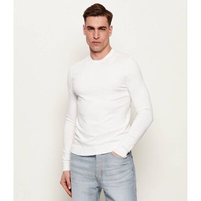HUGO Sweter San Cody Slim Fit kremowy S HUGO Sweter San Cody Slim Fit kremowy S