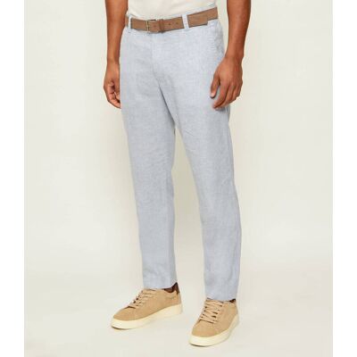 Boss ORANGE Lniane spodnie chino Sanderson-L-3 Regular Fit błękitny 31/32 Boss ORANGE Lniane spodnie chino Sanderson-L-3 Regular Fit błękitny 31/32