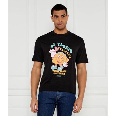 Hugo Blue T-shirt Nugotacos Regular Fit czarny L Hugo Blue T-shirt Nugotacos Regular Fit czarny L